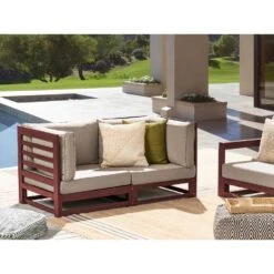 TRANI - Loungebank 2-zits - Mahonie - Acaciahout -VIDAXL Winkel d01016f2ba8746ceb42418de5a70ff53