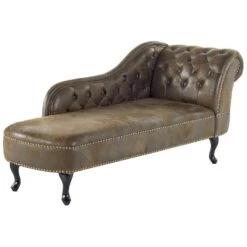 NIMES - Chaise Longue - Bruin - Rechterzijde - Kunstsuède -VIDAXL Winkel d038d87f2a724c3690a8efc9cfcbb8af