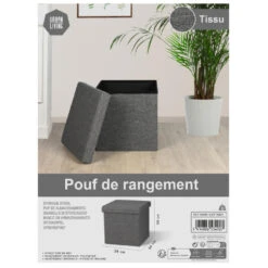 Merkloos Urban Living Poef/hocker/opbergbox - Donkergrijs - Mdf - 37 X 37 Cm 7 Merkloos Urban Living Poef/hocker/opbergbox - Donkergrijs - Mdf - 37 X 37 Cm -VIDAXL Winkel d0a327243c2047648399f21d1d8f5db2