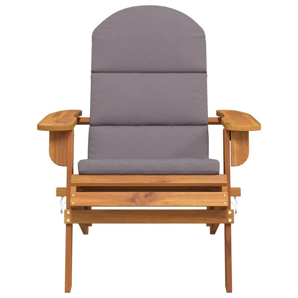 VidaXL - Adirondack Tuinstoel - Kussens - Bruin - Acaciahout - 75x84x90 Cm 4 VidaXL - Adirondack Tuinstoel - Kussens - Bruin - Acaciahout - 75x84x90 Cm - Afbeelding 4