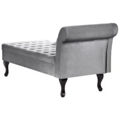 PESSAC - Chaise Longue - Lichtgrijs - Rechterzijde - Fluweel -VIDAXL Winkel d107772fc9d14abaadc577fa7e5b927e