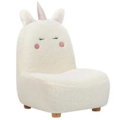 LULEA - Kinderstoel - Wit - Nepbont -VIDAXL Winkel d1640038966a4422a2bff441cf3b8fe6