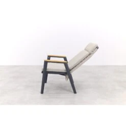 VDG Solaro Verstelbare Dining Tuinstoel - Light Rope / Teak Arm -VIDAXL Winkel d1a69b3acb3d4575909902343b22be97