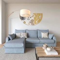 CALICOSY - Slaapbank NAOMI - Blauw - 90x260x175 Cm -VIDAXL Winkel d2620dd5e5c04212a9cdaf46b355fa20