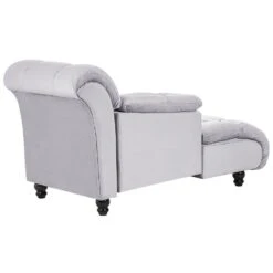 LORMONT - Chaise Longue - Grijs - Rechterzijde - Fluweel -VIDAXL Winkel d329bd8095424588b1efe748ce879f4e