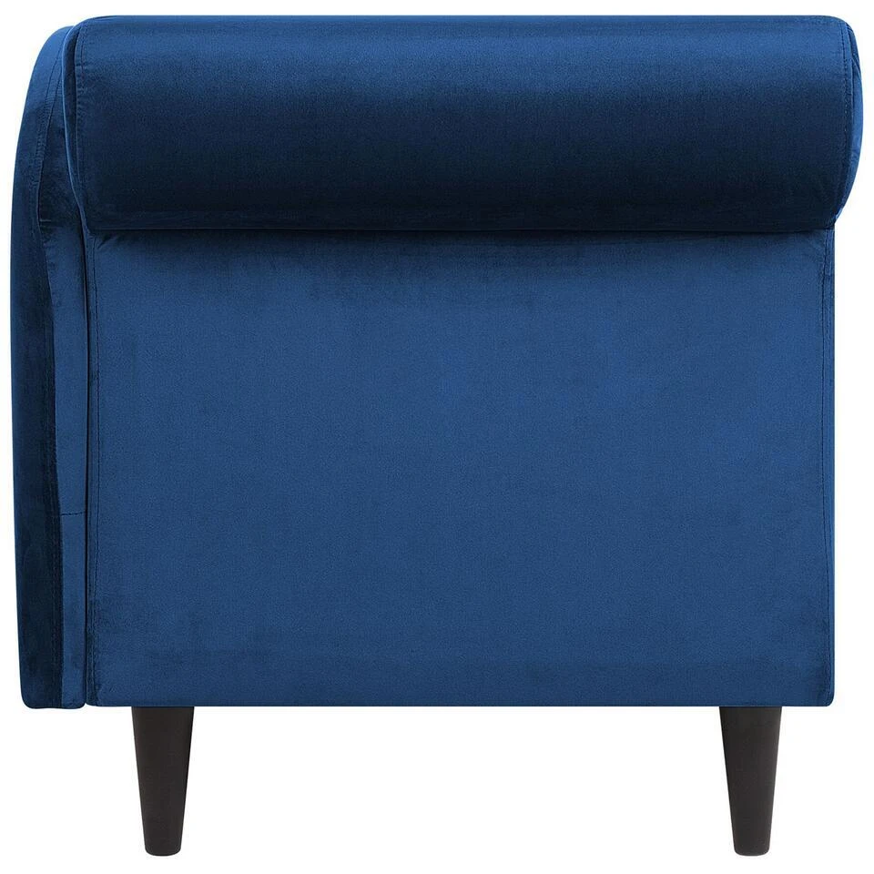 LUIRO - Chaise Longue - Blauw - Linkerzijde - Fluweel 9 LUIRO - Chaise Longue - Blauw - Linkerzijde - Fluweel - Afbeelding 9