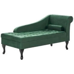 PESSAC - Chaise Longue - Donkergroen - Rechterzijde - Fluweel -VIDAXL Winkel d3fecd63d7d84b99b2122d360d2a45c8