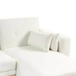 KAARINA - Hoekbank - Wit - Linkszijdig - Polyester -VIDAXL Winkel d45d0ddf4d1e462f8af19ec124a442c7