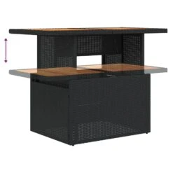 VidaXL - Tuintafel - Zwart - Poly Rattan En Acaciahout - 100x55x73 Cm -VIDAXL Winkel d4ed9c37241344f4a486fefbe89d2938