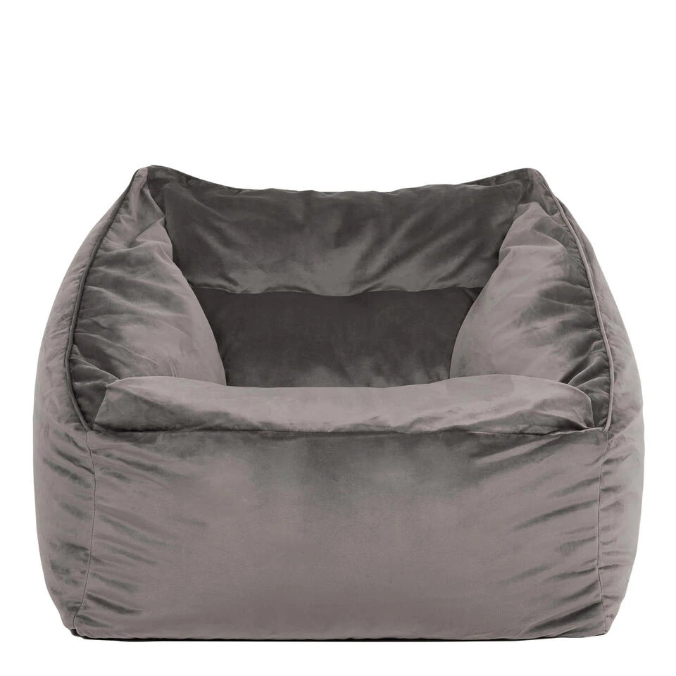 Icon Zitzack Natalia - Fluwelen Zitzakfauteuil - Houtskool 4 Icon Zitzack Natalia - Fluwelen Zitzakfauteuil - Houtskool - Afbeelding 4