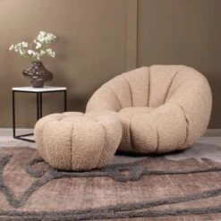 DS4U - Olivia Fauteuil Set Teddy - Beige -VIDAXL Winkel d57a19874830401584092bfea9ef9341