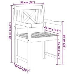 VidaXL - Tuinstoel - Bruin - Massief Acaciahout - 56 X 56 X 90 Cm -VIDAXL Winkel d658b0da9c4e465ca098cf7351cfbe5a