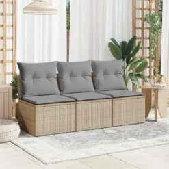 VidaXL - Tuinbank 3-zits - Beige - Poly Rattan - Met Kussens 13 VidaXL - Tuinbank 3-zits - Beige - Poly Rattan - Met Kussens -VIDAXL Winkel d65d14602d4f4a11a04befcd60d432e7