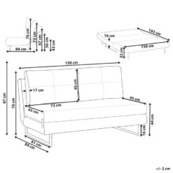 JERSLEV - 3-zits Slaapbank - Grijs - Stof -VIDAXL Winkel d679e324aade47888cff1bda9dc7976a