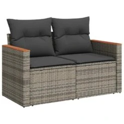 VidaXL 5-delige Loungeset Met Kussens En Verstelbaar Salontafel - Grijs -VIDAXL Winkel d6a1e75b27774373a5542bd8d1486bd2