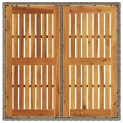 VidaXL - Tuintafel - Grijs - Poly Rattan - 90 X 90 X 75 Cm -VIDAXL Winkel d747c76f52d746de85255aa6868530aa