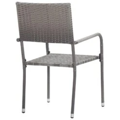 VidaXL - Stapelstoelen - Grijs - Poly Rattan - 2 Stuks -VIDAXL Winkel d76cc148275249fda8a9e73af3e64bb3