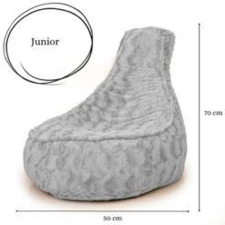 Parya Stoel Zitzak Bont - Zitzakfauteuil - Woonkamerzitzak - Grijs - Junior -VIDAXL Winkel d7c42bb973a649c4af1f74ce4d179709