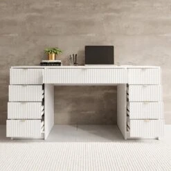 Meubella - Bureau Tavares 2 - Wit - 154 Cm -VIDAXL Winkel d7e6b89c4e344073808b03a07b29e986