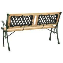 VidaXL Tuinbank 122 Cm Gietijzer En Massief Vurenhout Groen -VIDAXL Winkel d83648f53a7147409881b3212793cc1b