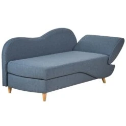 MERI II - Chaise Longue Met Opbergruimte - Blauw - Rechts - Fluweel -VIDAXL Winkel d8d4da124887465b975aef49bab6ab9a