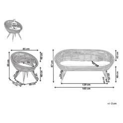 MARATEA - Loungeset - Lichtbeige - Rotan -VIDAXL Winkel d8f56514592c413c9472daa5a1617831