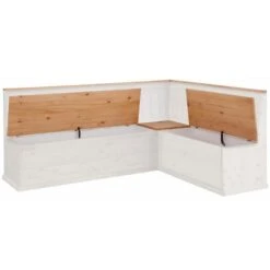 Sara - Eetkamerbank In Grenen Wit/gebeitste Was -VIDAXL Winkel d93919a10e484f2596bcbc70f327cb73