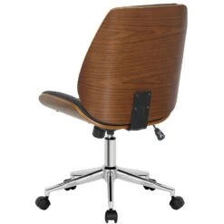 CLP Bureaustoel Mitch Chroom Frame - Kunstleer (PVC) - Walnoot/zwart 4 CLP Bureaustoel Mitch Chroom Frame - Kunstleer (PVC) - Walnoot/zwart -VIDAXL Winkel da76243742b14fd0a18dcef871057222