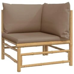 VidaXL - Loungeset - Taupe - Bamboe -VIDAXL Winkel dad55cdf895d4f408f610a0f856f8048