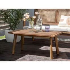 ARENELLA - Loungeset 4-zits - Lichthout/Beige - Acaciahout -VIDAXL Winkel db94cc40e6684b9fa5b7ea8eaed792dc