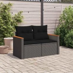 VidaXL Tuinbank 2-Zits – Zwart Polyrattan – 124x62x69 Cm – Weerbestendig Design 12 VidaXL Tuinbank 2-Zits – Zwart Polyrattan – 124x62x69 Cm – Weerbestendig Design -VIDAXL Winkel dc55625cf1b14fe2be801601fdfb1f86