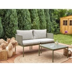 TERRACINA - Loungeset Voor 2 - Groen - Aluminium -VIDAXL Winkel dc662c49089a48e1a84ef7b05d75ef15