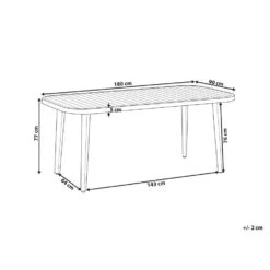PARAGGI - Tuintafel - Bruin - 180 X 90 Cm - Acaciahout -VIDAXL Winkel dc8b7d2b904c454eb0a816a5e916e228