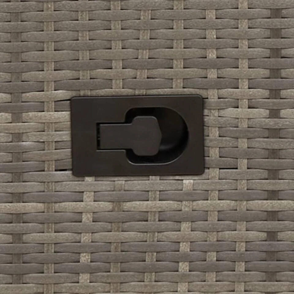 VidaXL - Tuinstoel - Grijs - Poly Rattan 9 VidaXL - Tuinstoel - Grijs - Poly Rattan - Afbeelding 9