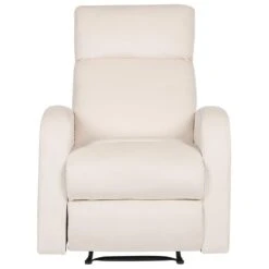 VERDAL - Relaxfauteuil Handmatig - Wit - Fluweel -VIDAXL Winkel dec199a8d0364974a56e09a2264f8a4e