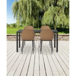 Lisomme Stan Tuintafel Zwart - 150 X 90 Cm -VIDAXL Winkel def05f3ec61b4281959bf6ebf00c43dd