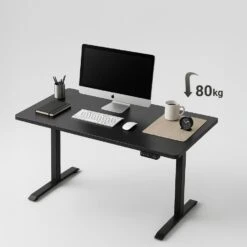 Elektrisch Verstelbaar Bureau - 180x80 Cm - Single Motor - Zwart / Antraciet -VIDAXL Winkel df999ad1610e45b5b0b776bfe450a760