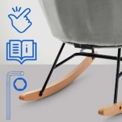 CLP Schommelstoel Sanka Fluweel - Grijs -VIDAXL Winkel dfed7641974d4eb18a0954a32bf0c662