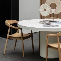 Tuintafel Rond 150cm - Wit Eco Composiet - Betonlook - Eden -VIDAXL Winkel e066793bff294fb8819e449d827cecf7