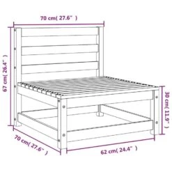 VidaXL - Tuinbank Zonder Armleuningen - Wit - Grenenhout - 70x70 67 Cm 15 VidaXL - Tuinbank Zonder Armleuningen - Wit - Grenenhout - 70x70 67 Cm -VIDAXL Winkel e0befc62eb9b4ca0b2145a182f513d59