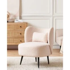 OTSBY - Fauteuil - Beige - Bouclé -VIDAXL Winkel e154288e392a4b689f2939dded645b06