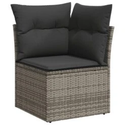 VidaXL Loungeset Met Kussens En Hout Armsteun - Grijs - Poly Rattan - 7 Stuks 14 VidaXL Loungeset Met Kussens En Hout Armsteun - Grijs - Poly Rattan - 7 Stuks -VIDAXL Winkel e198074681da4166998c052996bd6105