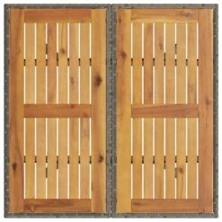 VidaXL - Tuintafel Met Acaciahouten Blad - Grijs - Poly Rattan - 80 X 80 X 75 Cm -VIDAXL Winkel e1c88f08edea4c3c9a5abe922400e5ab