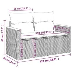 VidaXL 5-delige Loungeset Met Kussens En Verstelbaar Salontafel - Grijs -VIDAXL Winkel e22698a299e546fcbd055088f919e42d