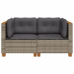 VidaXL - Tuinbank - Grijs - Poly Rattan - 2 Stuks -VIDAXL Winkel e2629a246bb44e54b27fe5f72ab08a97