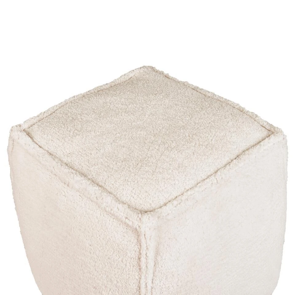 ALIPUR - Poef - Lichtbeige - Polyester 5 ALIPUR - Poef - Lichtbeige - Polyester - Afbeelding 5
