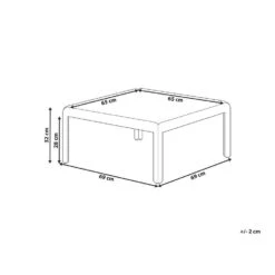 FERRETTI - Salontafel - Lichtbeige - 69 X 69 Cm - Synthetisch -VIDAXL Winkel e2fc4841076f4f399956c3878849d18e