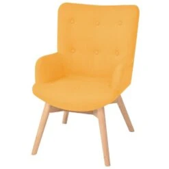 VidaXL Fauteuil Met Voetenbankje Stof Geel -VIDAXL Winkel e379514c092e4169b81460adbe86fa40