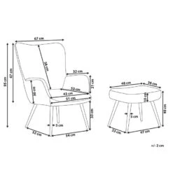 VEJLE II - Fauteuil Met Hocker - Beige - Bouclé -VIDAXL Winkel e37ee098d8254844b3f74843d5fed917