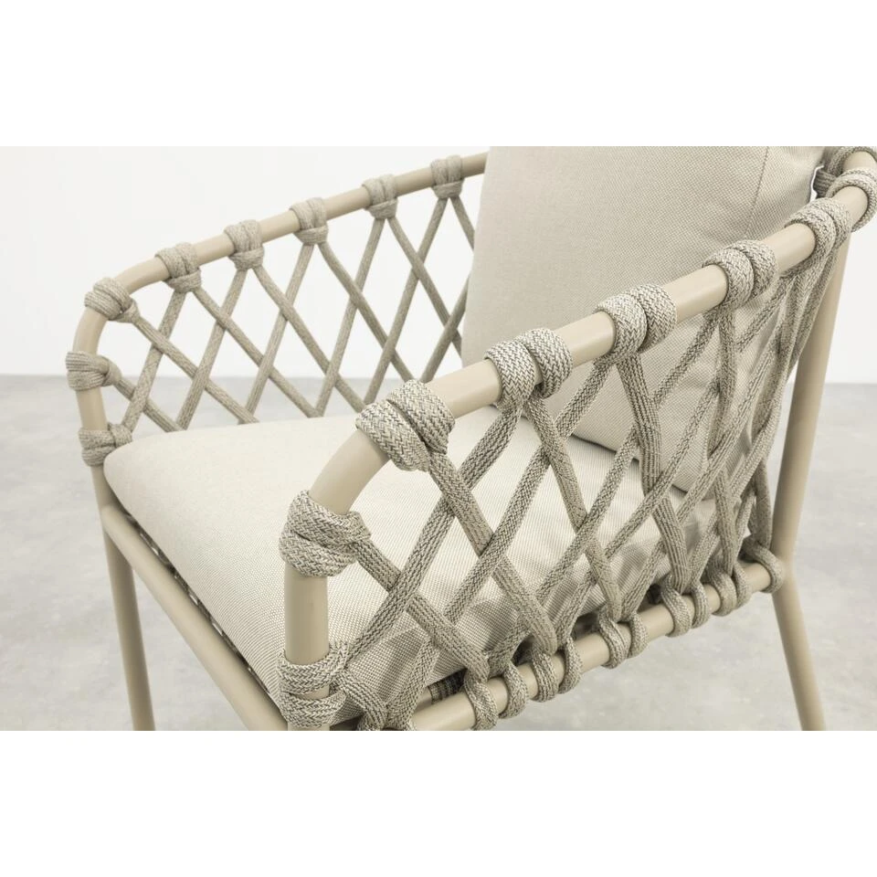 Sara Dining Tuinstoel - Rope/Latte - Zandkleur 6 Sara Dining Tuinstoel - Rope/Latte - Zandkleur - Afbeelding 6